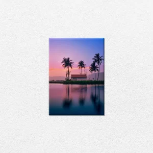 Cuadro decorativo paisaje isla con palmeras