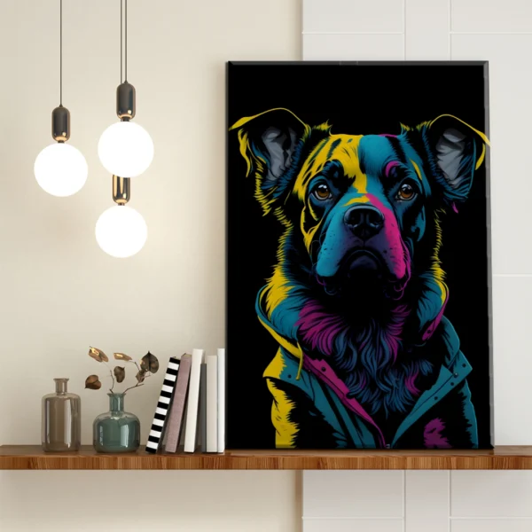 Perro Pop Art Neón - Imagen Galería 1