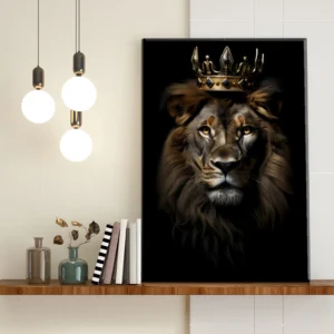 León Rey con Corona Dorada - Imagen Galería 1