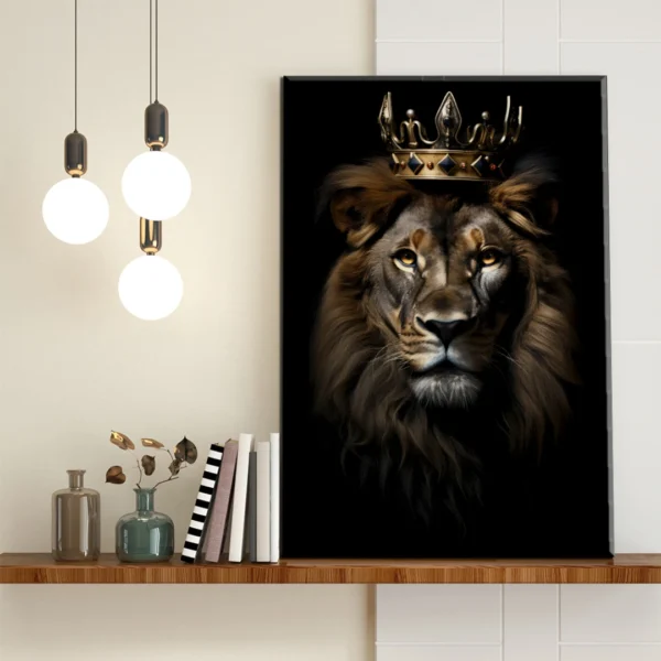 León Rey con Corona Dorada - Imagen Galería 1