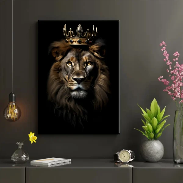 León Rey con Corona Dorada - Imagen Galería 2