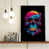 Calavera Neón Psicodélica - Imagen Galería 1
