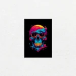 Calavera Neón Psicodélica - Imagen Principal