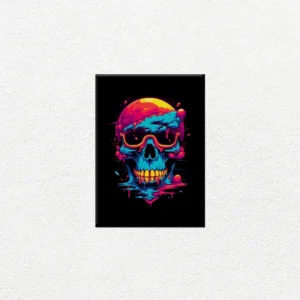 Calavera Neón Psicodélica - Imagen Principal