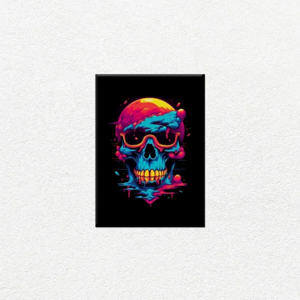 Calavera Neón Psicodélica - Imagen Principal