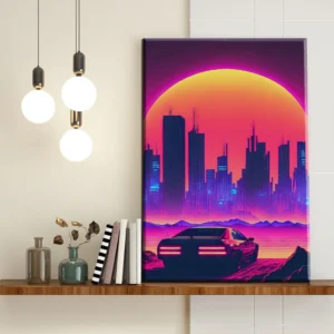 Atardecer Synthwave Cyberpunk - Imagen Galería 1