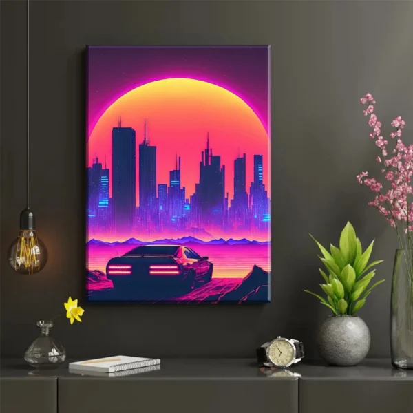 Atardecer Synthwave Cyberpunk - Imagen Galería 2