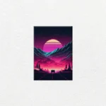 Atardecer Synthwave Retro - Imagen Principal