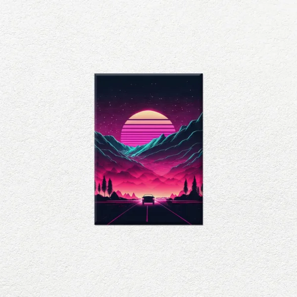 Atardecer Synthwave Retro - Imagen Principal