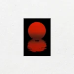 Sol Rojo y Barca Solitaria - Imagen Principal