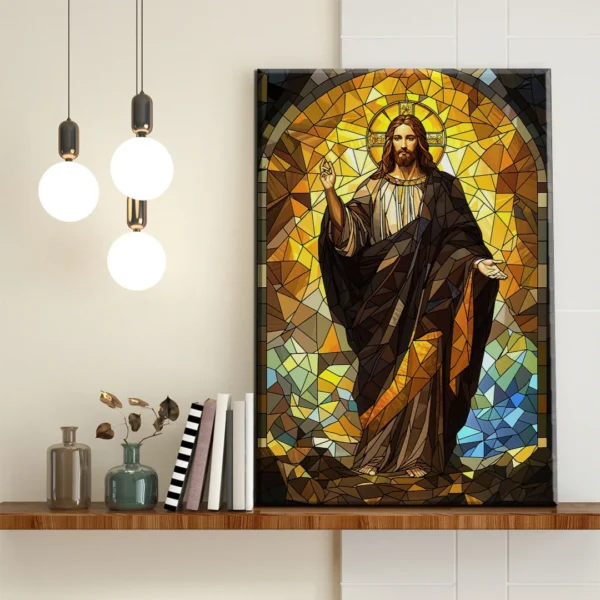 Vitral Cristo Geometrico - Imagen Galería 1