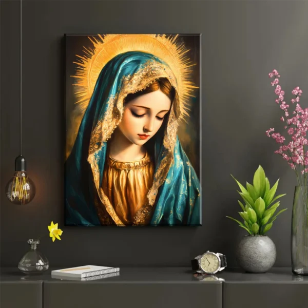 Virgen María Manto Turquesa - Imagen Galería 2